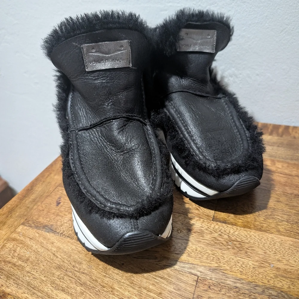 Viole Blanche BICE LEATHER BOOTS Mid-boots in black Nappa-effect Shearling  38/8